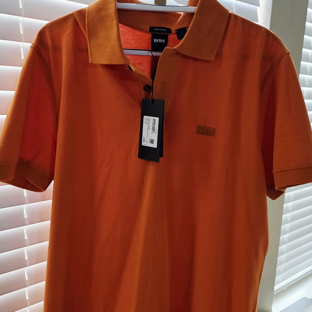 BOSS Men's Orange Polo Shirt